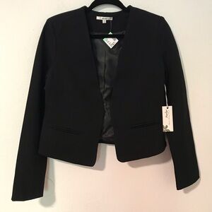 NWT Black Open-Front Women's Blazer